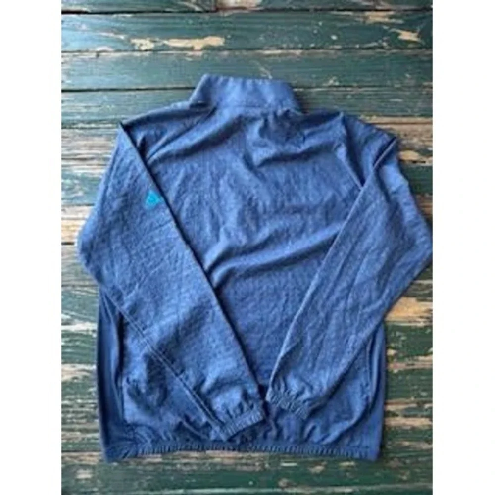 Adidas Golf Mens Navy Blue Heathered 1/4 Zip Pullover Jacket HA9118 Size XL
